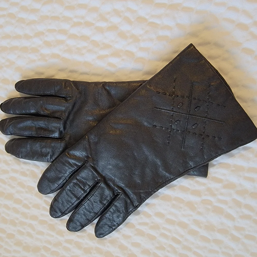 Black Leather Gloves